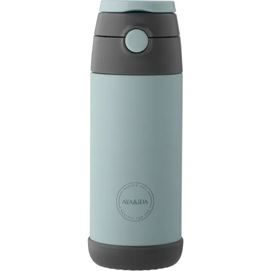 Aya&Ida Kids Straw drikkeflaske 350 ml – cremebeige