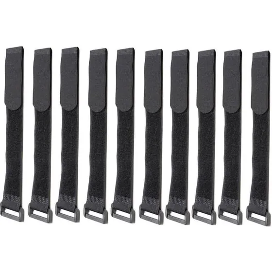 INF Kabelbindere med velcro 10-pak, sort