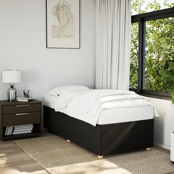 Sengeramme 80x200 cm i sort stof (uden madras)