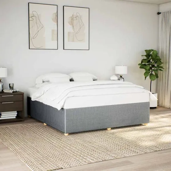 Sengeramme 180x200 cm stof lysegrå – uden madras