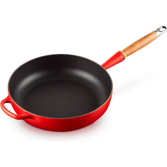 Le Creuset Sauterpande 28 cm – Støbejern, træhåndtag