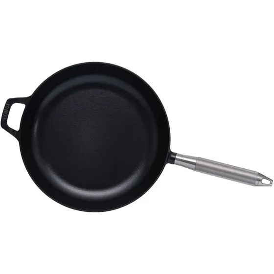 Staub Buster & Punch stegepande rund 28 cm, stålhåndtag