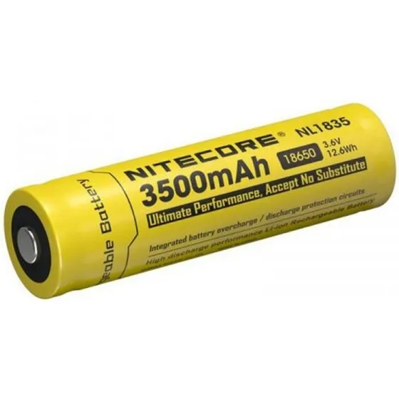 Nitecore NL1835 18650 3500 mAh (med knop)