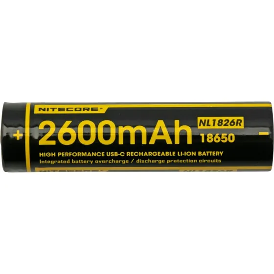 Nitecore NL1826R 18650 2600 mAh genopladeligt batteri (Micro-USB)