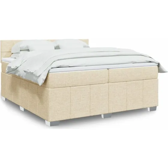 Kontinentalseng 200x200 cm med pocketmadras, creme