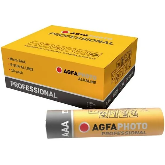AgfaPhoto Professional AAA (LR03) 1,5V alkalisk 10-pak