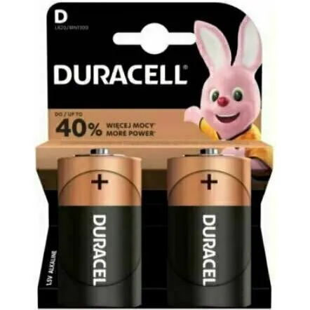 Duracell Basic LR20/D D-batterier – 2 stk.