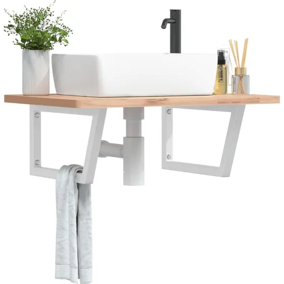 Hyldebeslag trapez 2 stk. stl hvid til hndvask