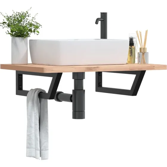 Hyldebeslag trapez til hndvask 2 stk. sort stl