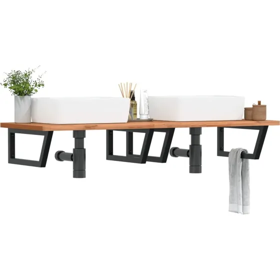 Hyldebeslag til hndvask 2 stk. trapez stl, sort