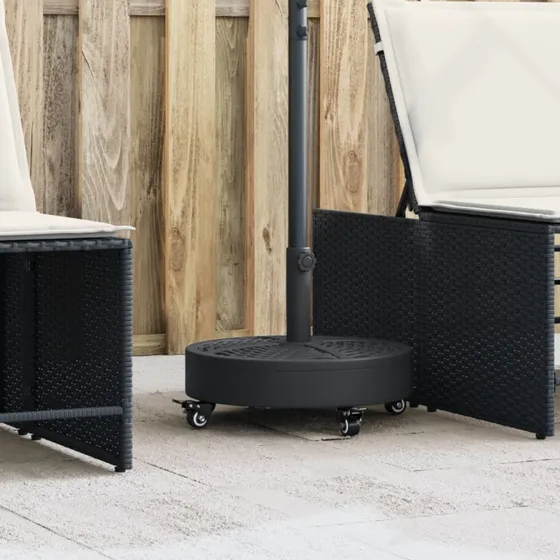 Parasolfod med hjul 27 kg Ø38/48 mm (rund)