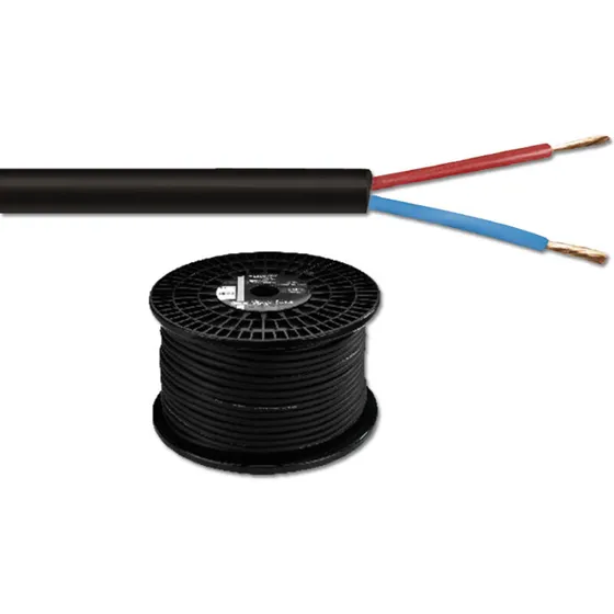 MONACOR SPC-525/SW højttalerkabel Ø8,2 mm - pr. meter, sort