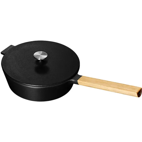 NAC Sauterpande 25 cm – sort emaljeret støbejern