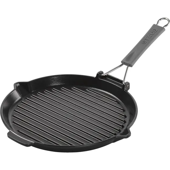 Staub Grillpande 28 cm, støbejern - sort