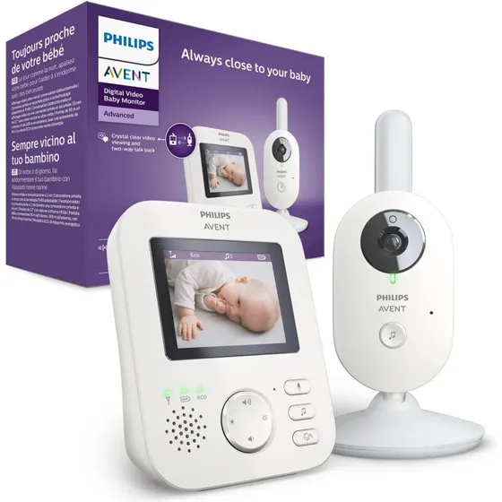 Philips Avent SCD833/26 Video babyalarm  Dag/Nat, 10t batteri