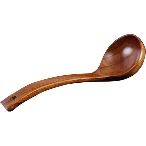 Uden mærke madlavningsske i træ – naturlig suppeske