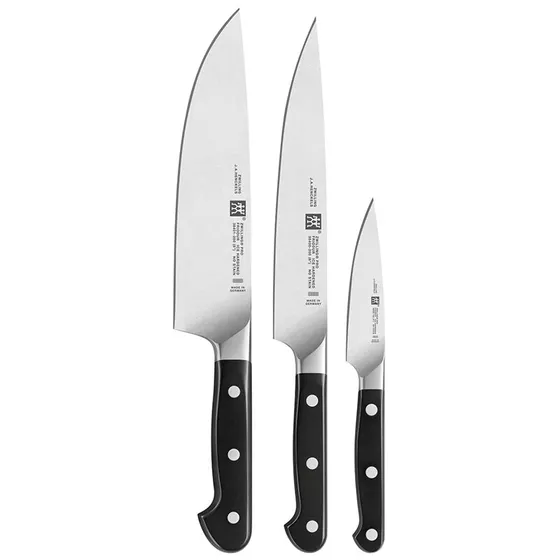 Zwilling Pro knivsæt – kokke 20 cm, forskærer 20 cm, urte 10 cm