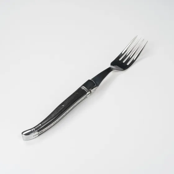 Laguiole Tradition Steakgaffel Ibenholt, 2 stålkraver