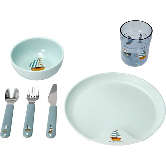 Mepal Mio Sailors Bay børnesæt blå - 6 dele