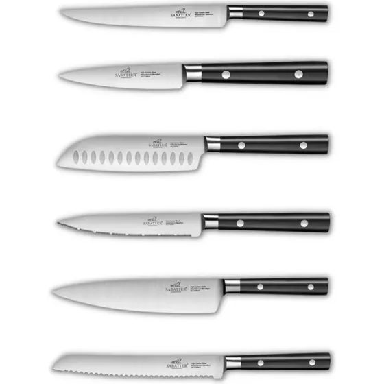 Sabatier Leonys Urtekniv - sort POM-håndtag