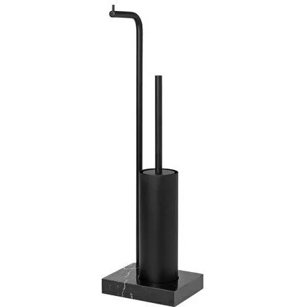 Blomus MODO Toiletrulleholder med Toiletbørste, Sort marmor