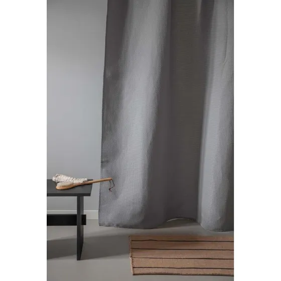 MOUD Home WAFFLE Badeforhæng grå 180x200 cm