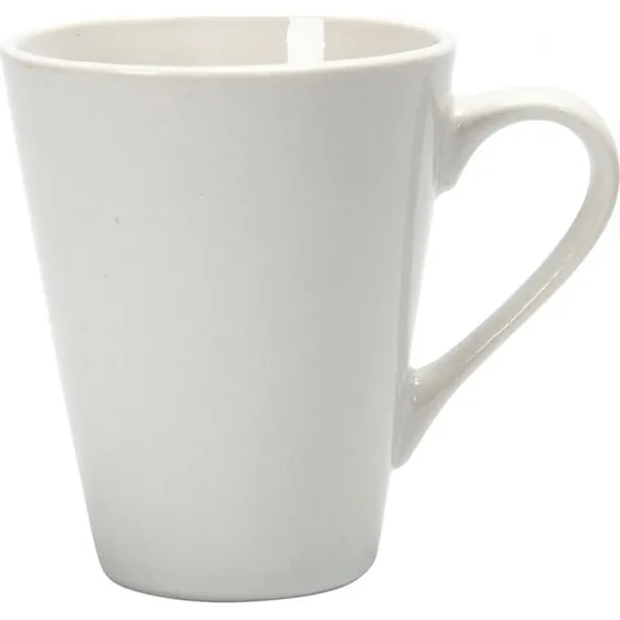 Porcelæn Krus 250 ml hvid, H10 cm Ø5–8 cm, 12 stk