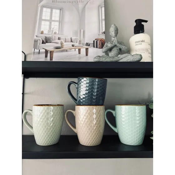 Krus, blandede farver - stor 4 stk (300 ml)