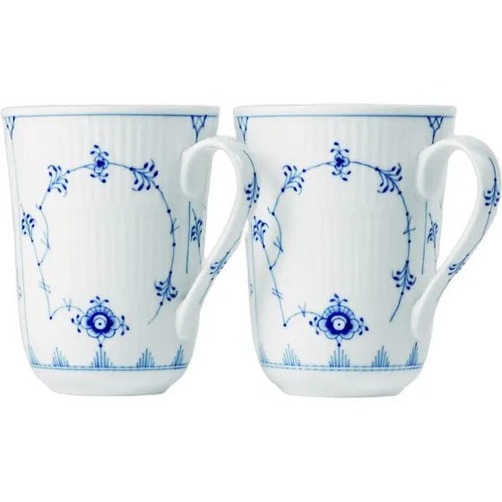 Musselmalet Riflet kop, 36 cl, 2 stk