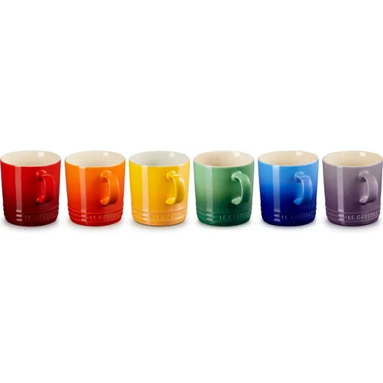 Le Creuset Signature Stentøjs Krus 6-pak – Rainbow 35 cl