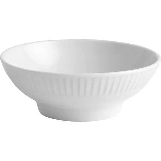 Pillivuyt Plissé Skål på fod, plisseret porcelæn