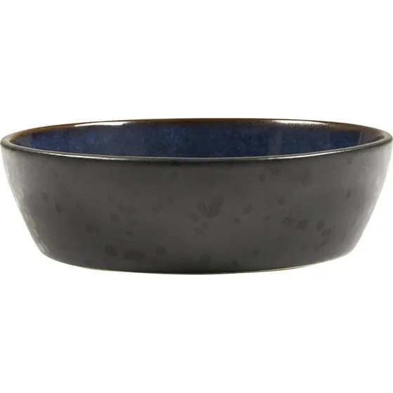 Bitz Suppeskål 18 cm — mat sort med mørkblå glasur