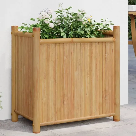 Bambus plantekasse 50x30x50 cm - Højbed til terrasse
