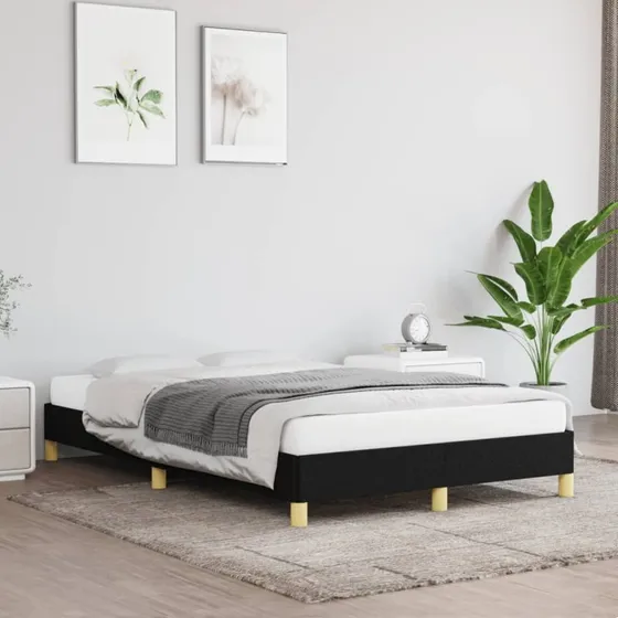 Sengeramme 120x190 i stof - sort (uden madras)