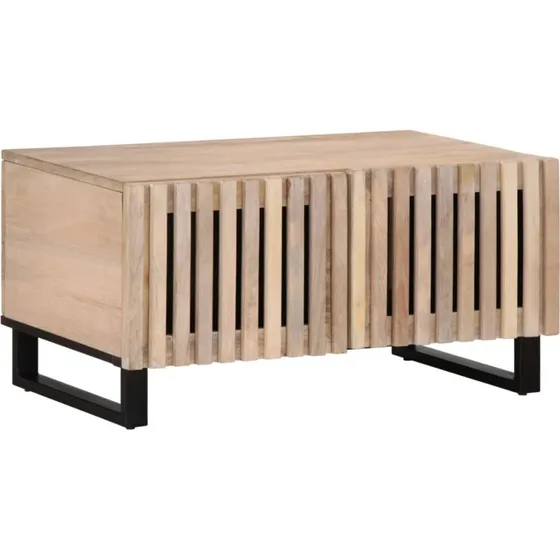 Sofabord i massivt mangotræ 80x51x40 cm