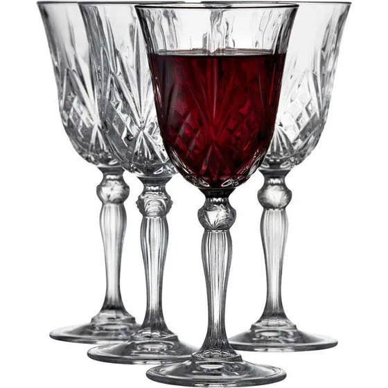 Lyngby Glas Melodia Rødvinsglas 4 stk. 27 cl (krystal)