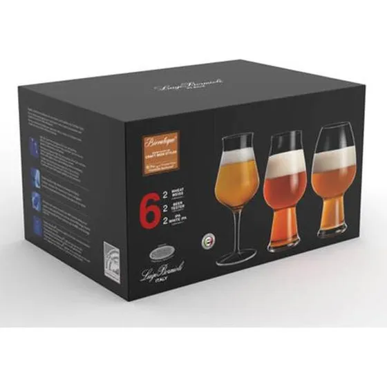 Luigi Bormioli Birrateque ølglassæt 3x2 (tester, IPA, hvede)