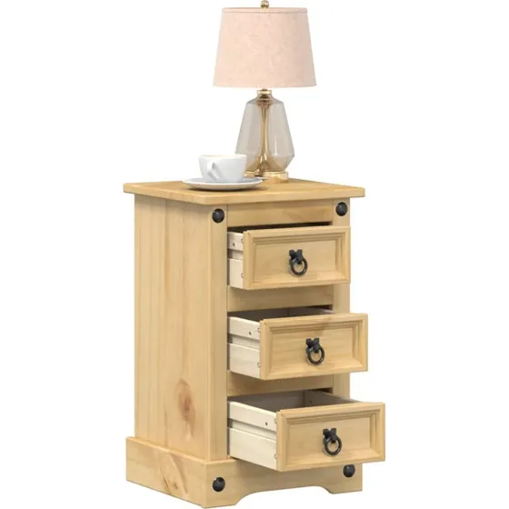 Corona sengebord i massivt fyrretræ 35x32,5x58 cm