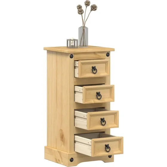 Sengebord Corona i massivt fyrretræ 35x32,5x74 cm