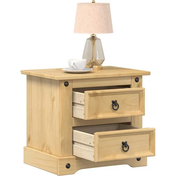 Sengebord Corona i massivt fyrretræ 53x39x50 cm