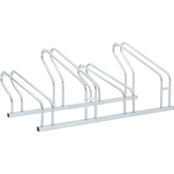 Cykelstativ til 4 cykler  fritstende galvaniseret stl