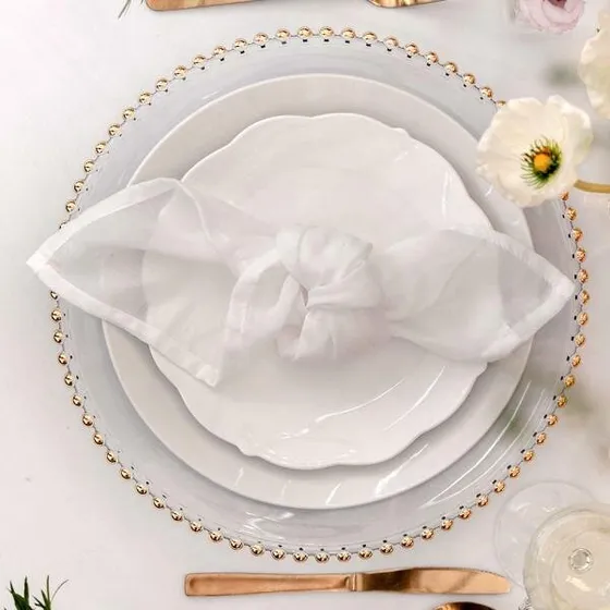 Musselin 4-pak Servietter Hvid 40x40 cm