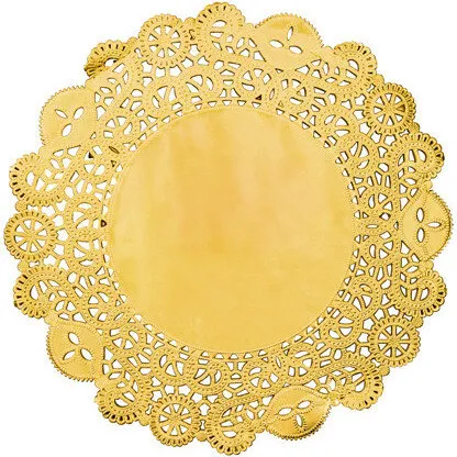 Tallerkenunderlag 35,5 cm guldfarvet, 50 stk