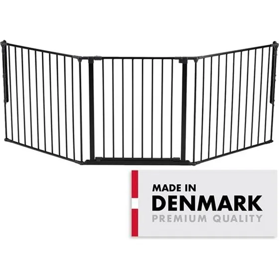 BabyDan Flex L sikkerhedsgitter 146-223 cm, sort