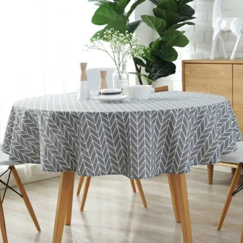 Nordisk rund dug 150 cm i bomuld-linned, støvtæt