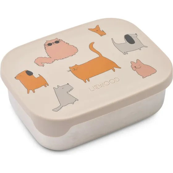 LIEWOOD Arthur madkasse Sandy Cats & Dogs 900 ml