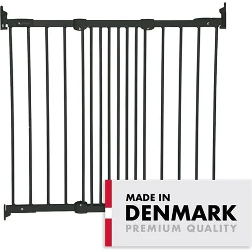 BabyDan Flexi Fit metal sikkerhedsgitter 67–105,5 cm, sort
