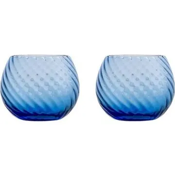 Byon Opacity vandglas 2 stk., blå swirl