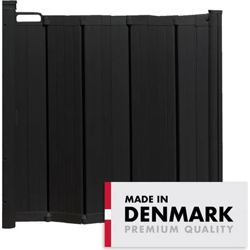 BabyDan Guard Me sikkerhedsgitter, sort (foldbart, tærskelfrit)