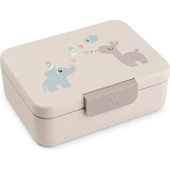 Done by Deer Celebration madkasse til børn – sand, med skillevæg